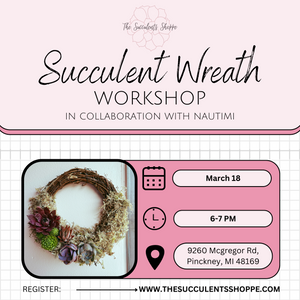 
            
                Load image into Gallery viewer, Succulent Wreath Workshop @ NautiMi
            
        