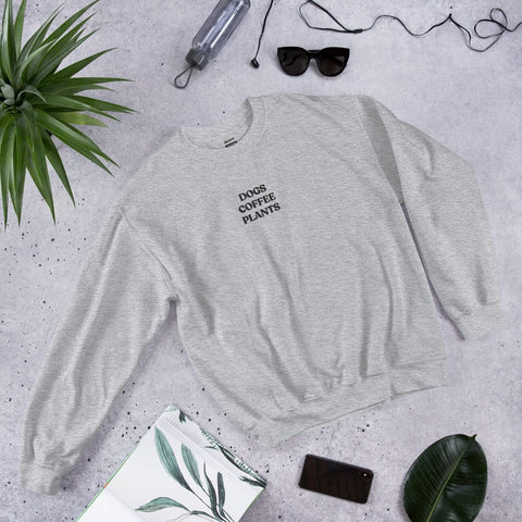 Dogs Plants Coffee Sweatshirt - The Succulents Shoppe